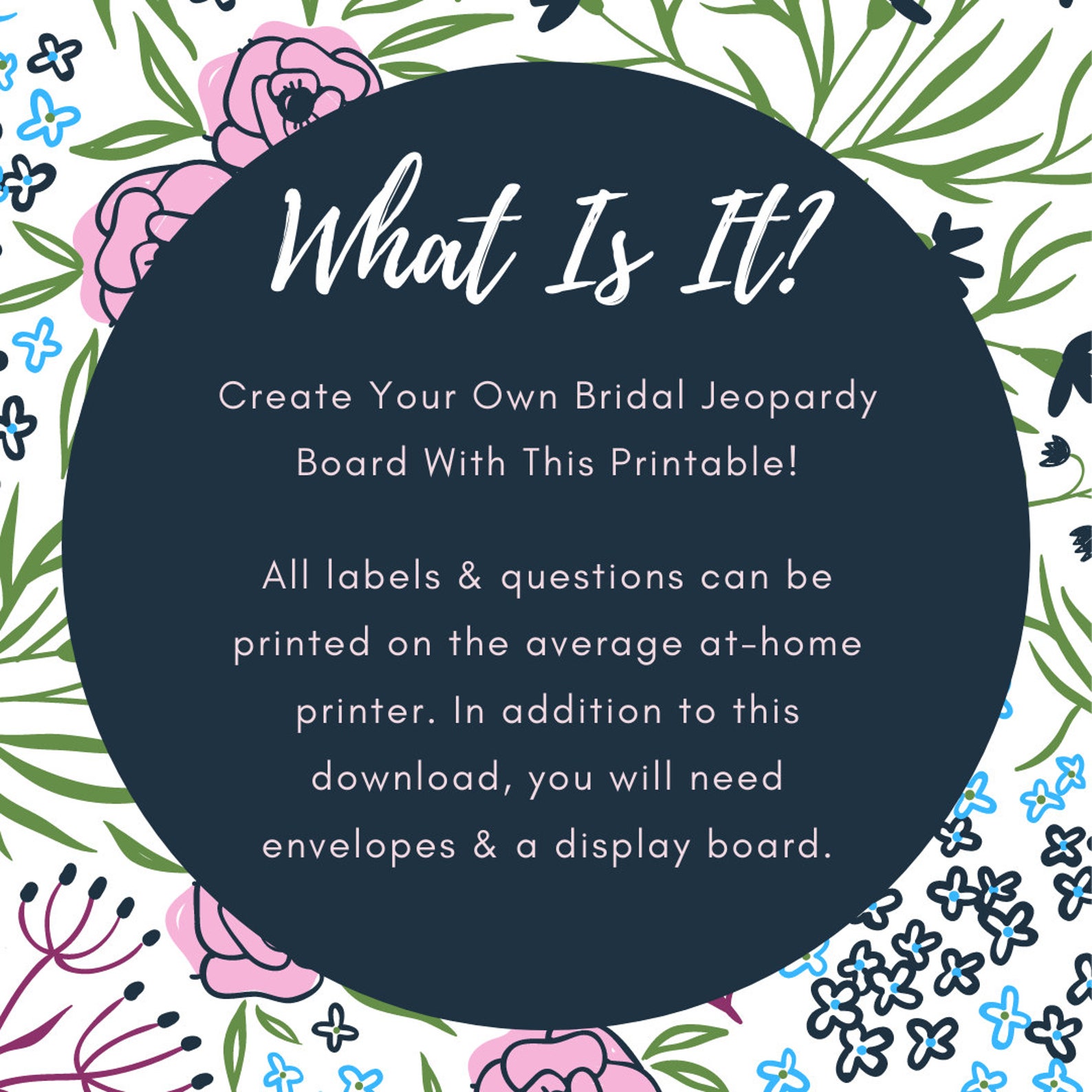 Bridal Jeopardy Game With Questions L Wedding Jeopardy L Etsy