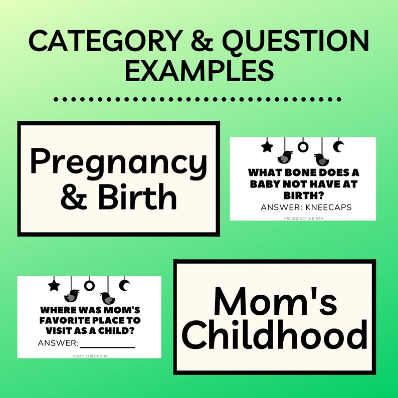 Baby Jeopardy Game Printables L Create Your Own Baby Jeopardy Board L ...