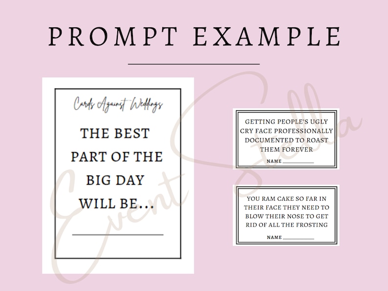 Cards Against Weddings l Printable Bridal Shower Game l Interactive Bridal Shower Game image 6
