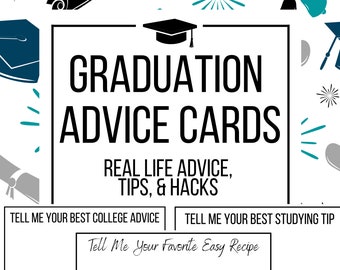 Graduation Advice Cards  l  Graduation Party Activity  l  Advice For The Graduate