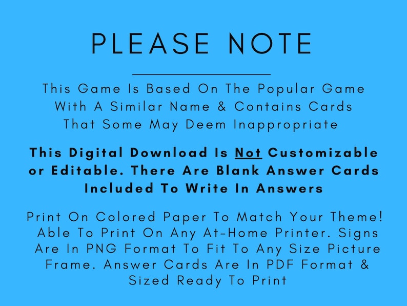 Cards Against Pregnancy l Interactive Baby Shower Game l Funny Baby Shower Game l Printable Baby Shower Game image 8