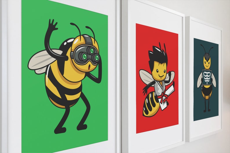 Kids Print Childrens Print Perfect For Bedrooms and Nurseries Bee Print