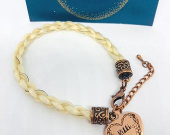 Horse Hair Memorial Bracelet | Personalised Horse Hair Jewellery | Handmade Keepsake | Custom Horse Lover Gift