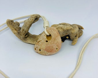 Hag Stone Necklace, Pagan Jewellery, Witchy Stone Pendant, Odin Stone, Fairy Stone, Protection Amulet, Wicca, Pagan Jewellery
