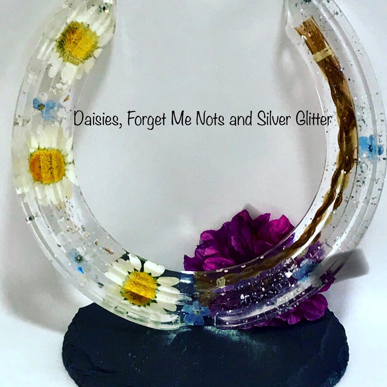 Resin Horse Shoe Keepsake Horseshoe Horse Hair Horseshoe Etsy UK