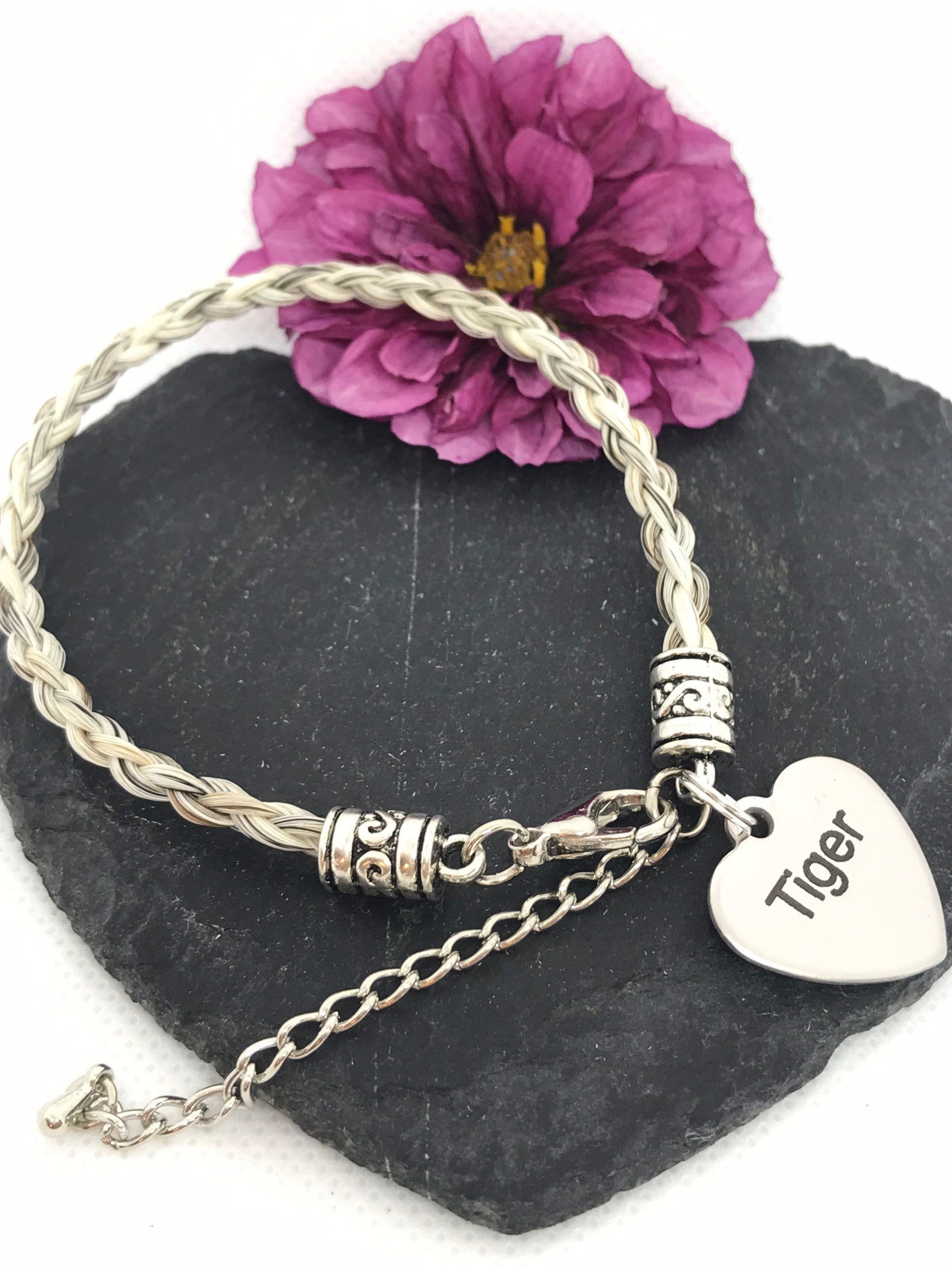 Horsehair Bracelet Horse Hair Memorial Braided Bracelet Etsy UK