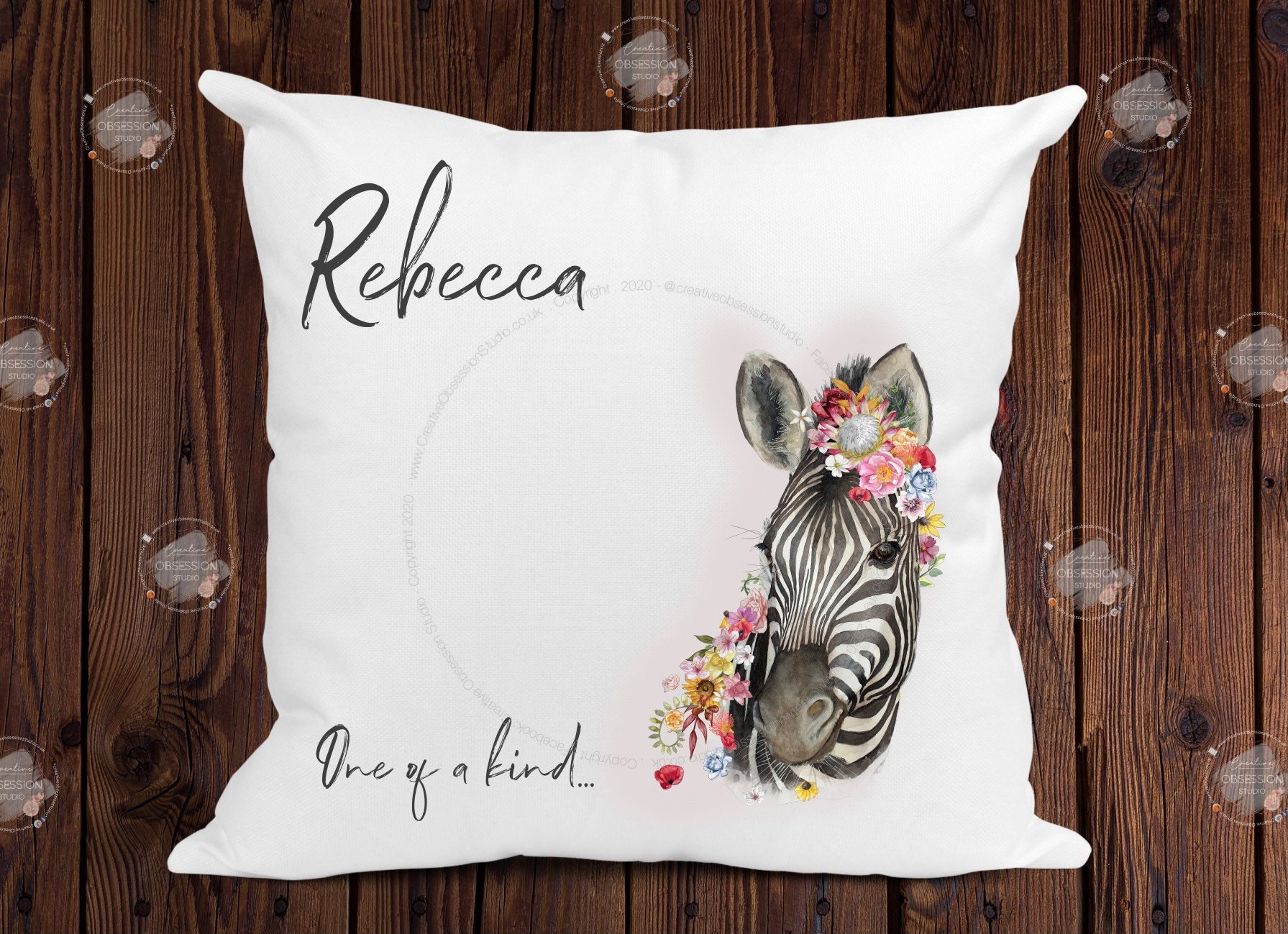 Personalised Zebra Gift Animal Print Print Best Friend Gift Etsy