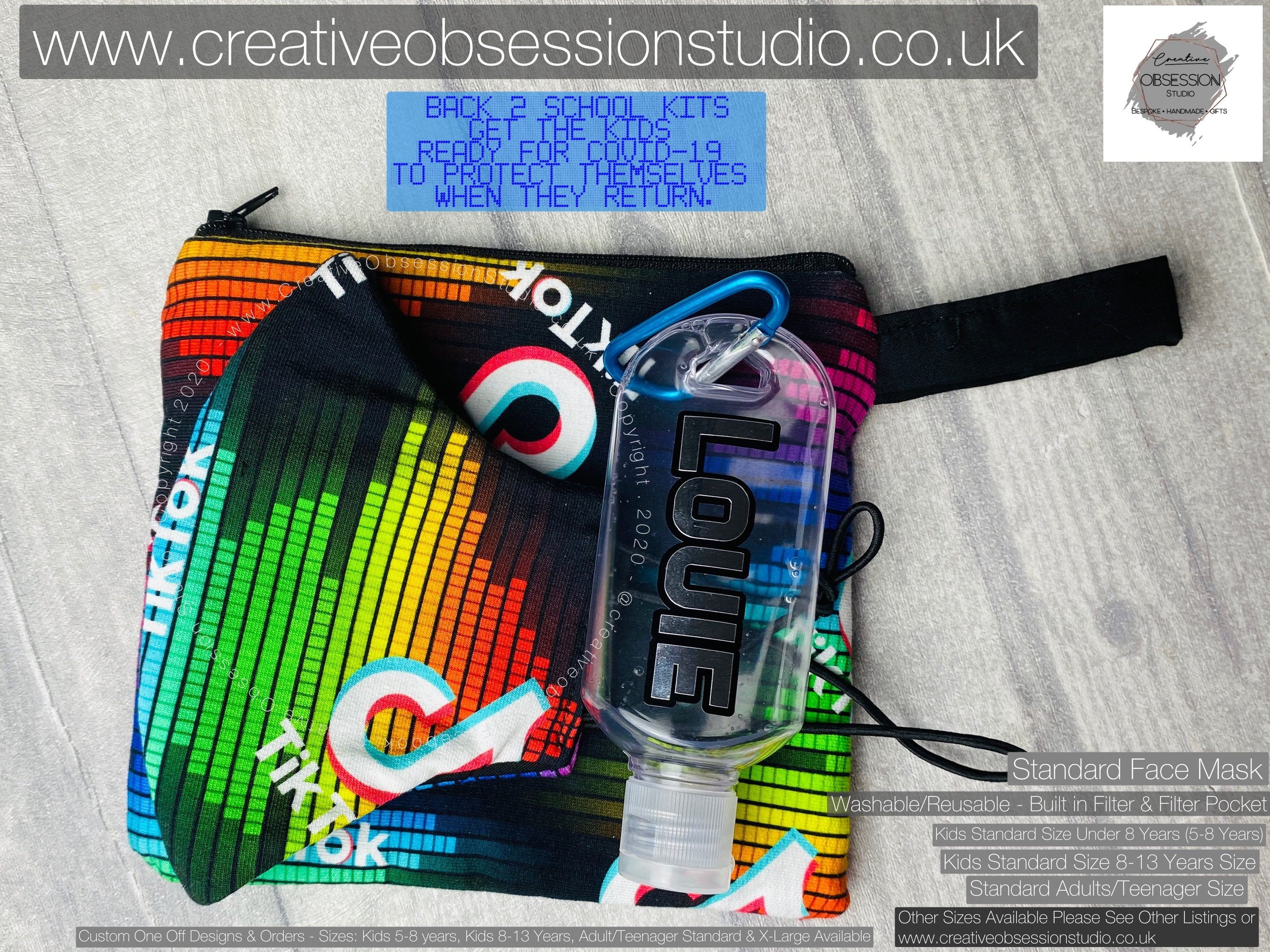 Tiktok Pencil Case Tiktok Makeup Bag Tiktok Face Mask Pouch Etsy