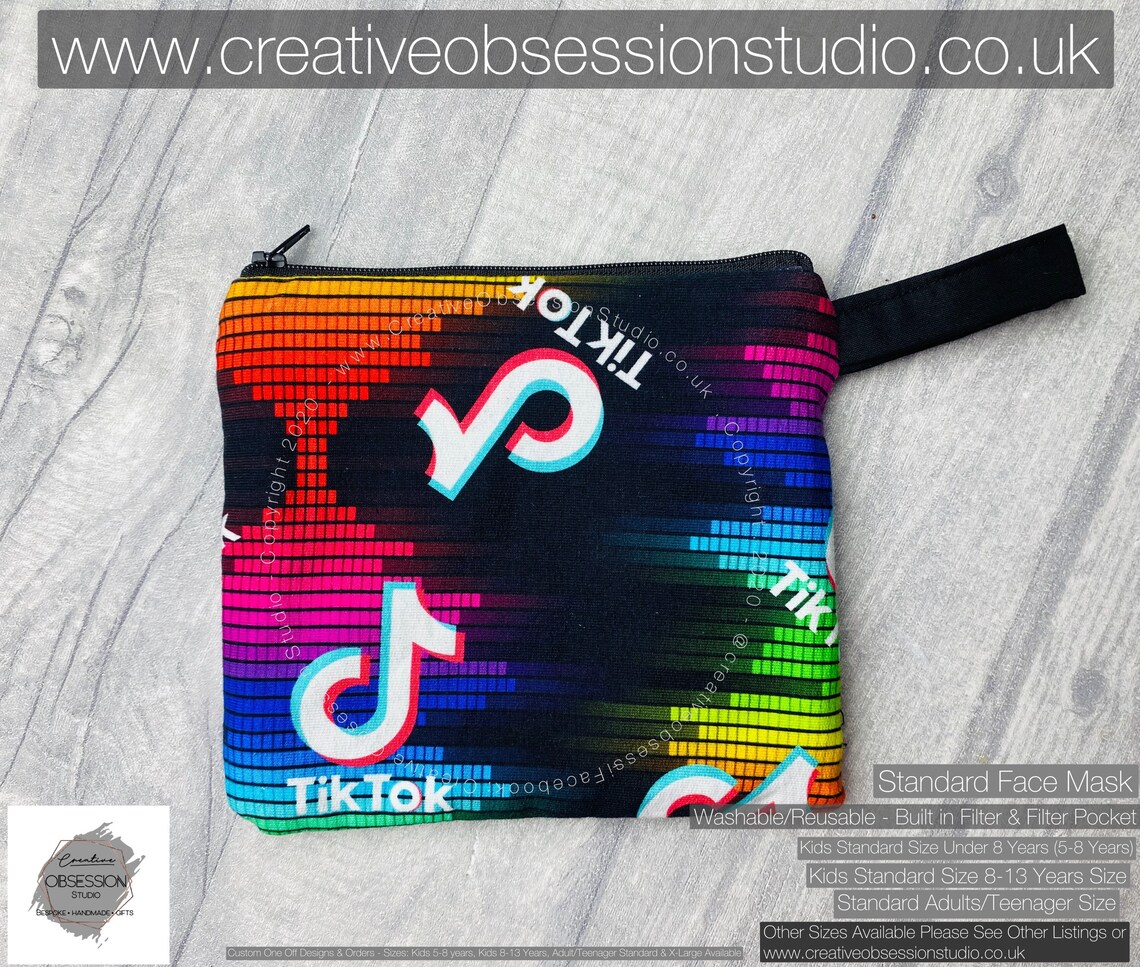 Tiktok Pencil Case Tiktok Makeup Bag Tiktok Face Mask Pouch Etsy