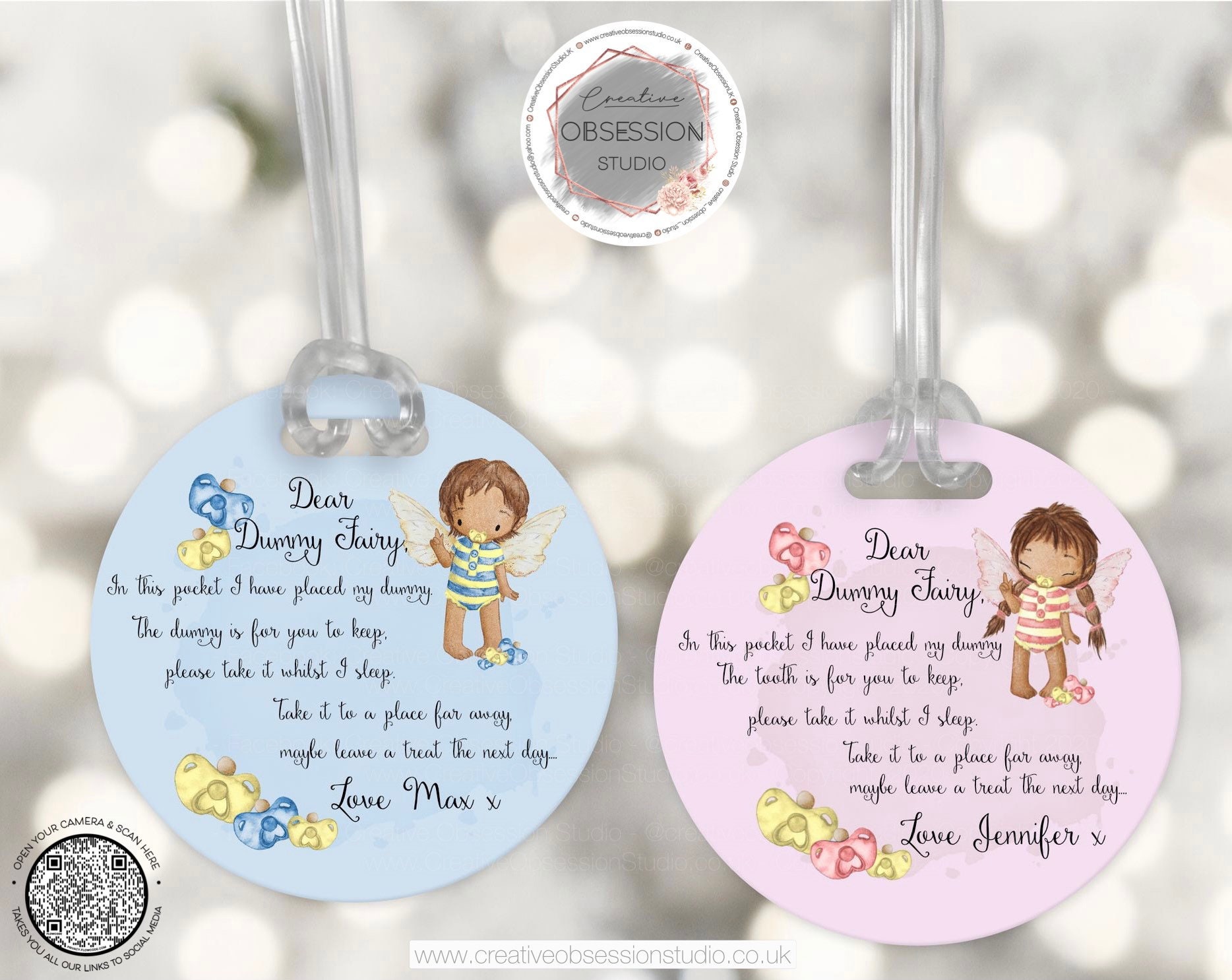 Personalised Dummy Fairy Sign Dummy Fairy Bag Dummy Fairy Etsy