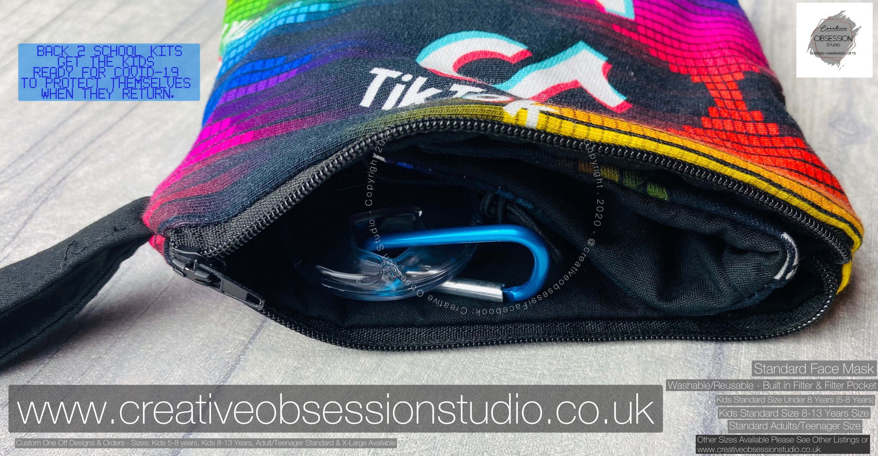 Tiktok Pencil Case Tiktok Makeup Bag Tiktok Face Mask Pouch Etsy