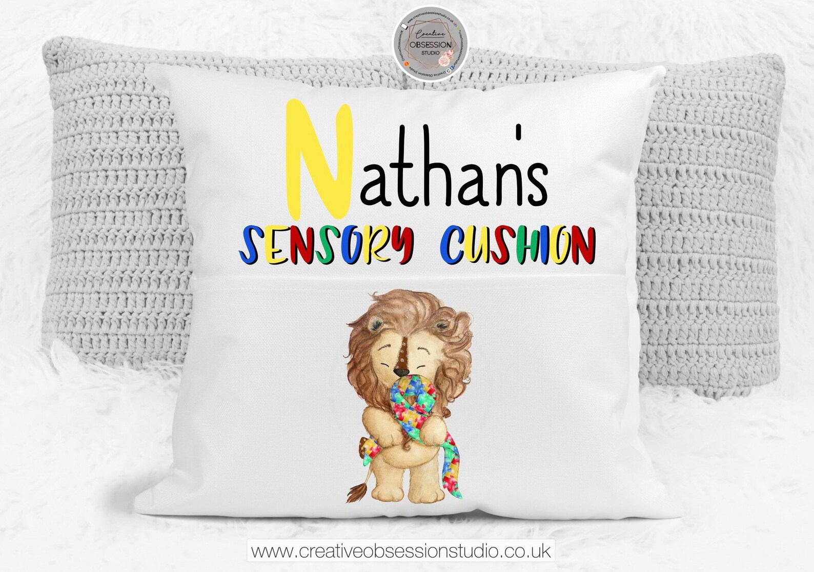 Autism Awareness Autistic Pocket Cushion Gift Sensory Etsy
