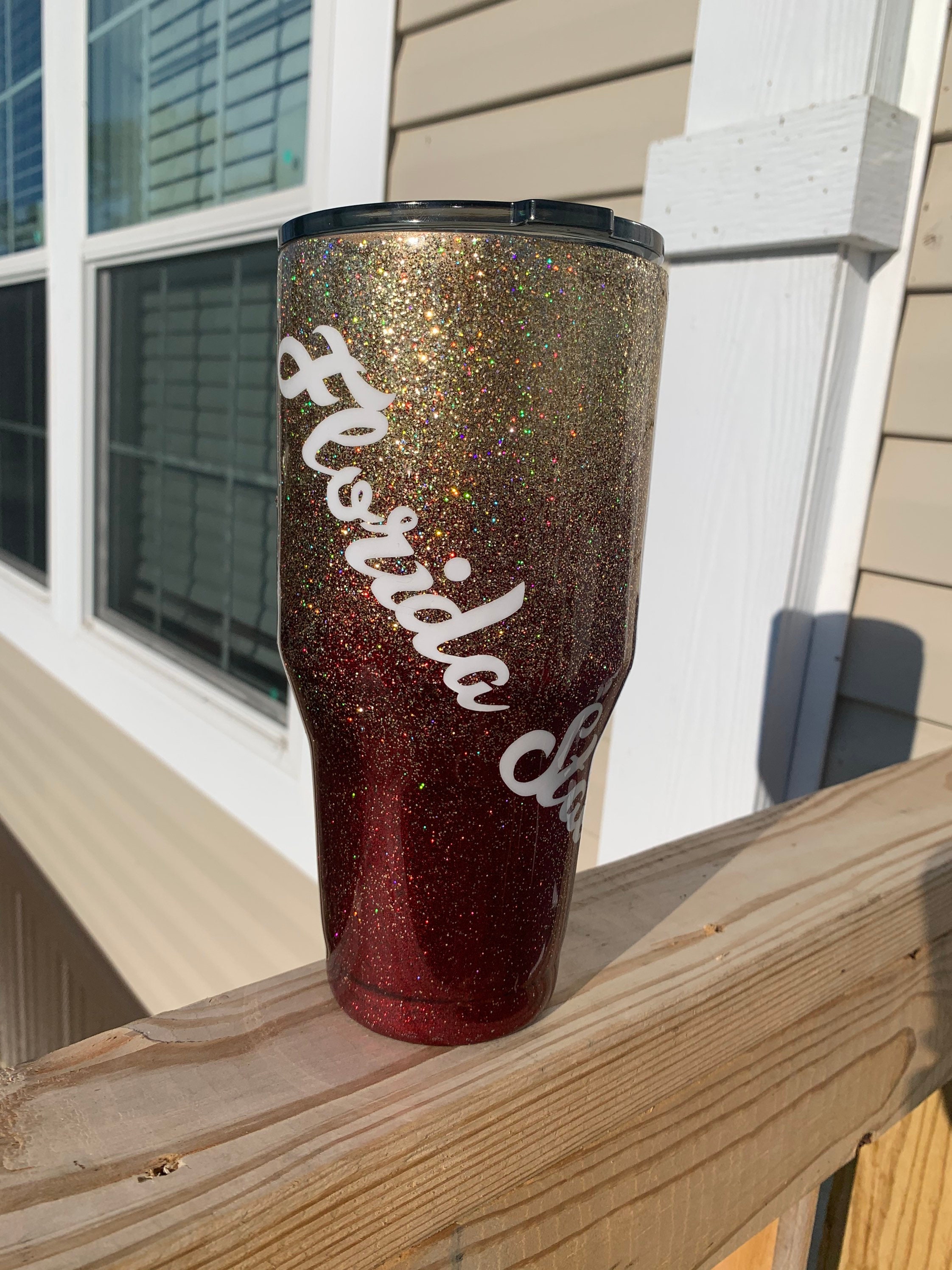 Como La Flor Inspired Tumbler Glitter Cup 