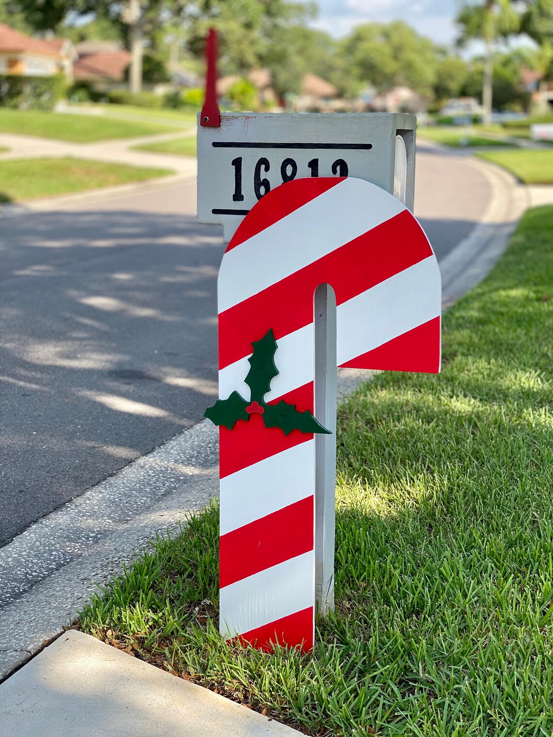 Extra Large Wood Outdoor Christmas Candy Cane Decoration Etsy
