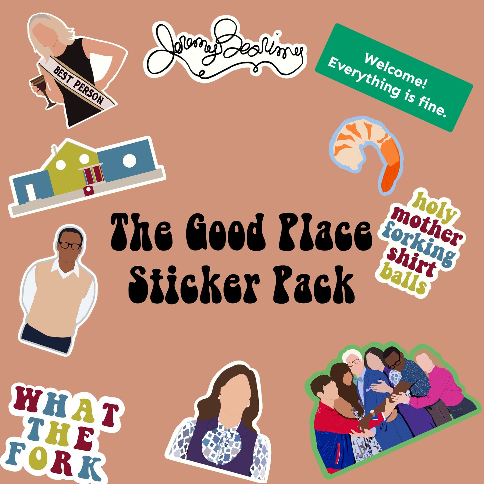 The Good Place Sticker Pack Sticker Bundle Etsy