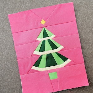 Christmas Tree - Quilt Block - Foundation Paper Piecing Pattern