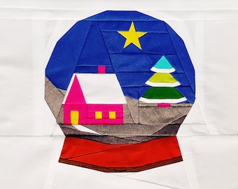 Christmas Snow Globe –A Foundation Paper Pieced Quilt Block Pattern