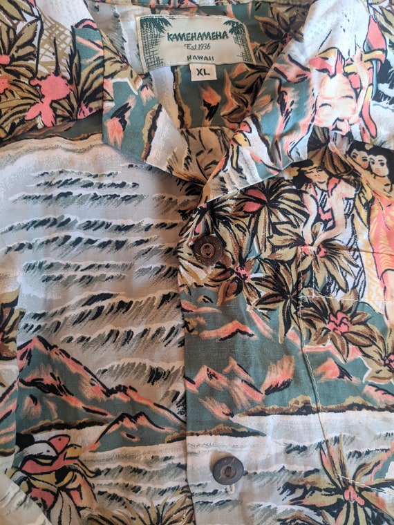 Rare label Kamehameha Hawaiian shirt - image 3