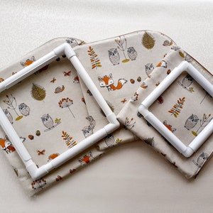 Project Bag for cross stitch, qsnap, hoops, needlework, embroidery - multiple fabric choices