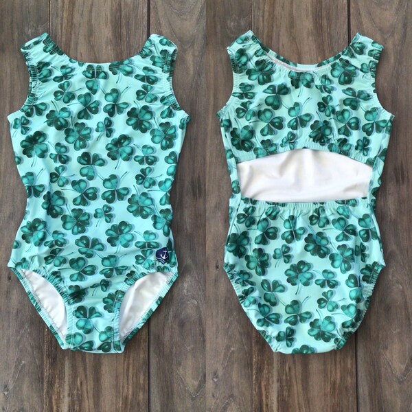 Solid Lycra LS Leotard Open Back