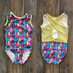 New Custom Anchor Easter Peeps Marshmallow Bunny Mesh Strappy Back Leotard Gymnastics Kids Child Girls Teen Adult