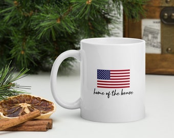 Home of the BRAVE American Flag Mug