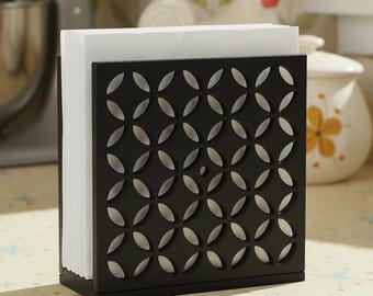 Moderne servethouder uit het midden van de eeuw - MCM keukendecor - housewarmingcadeau - atomair bloemblaadje geometrisch
