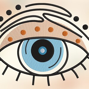 Boho Augen Stickdatei, Maschinenstickerei, Stickdatei, Stickdatei für Maschine, 4 Größen ( 3,4,5,7in )
