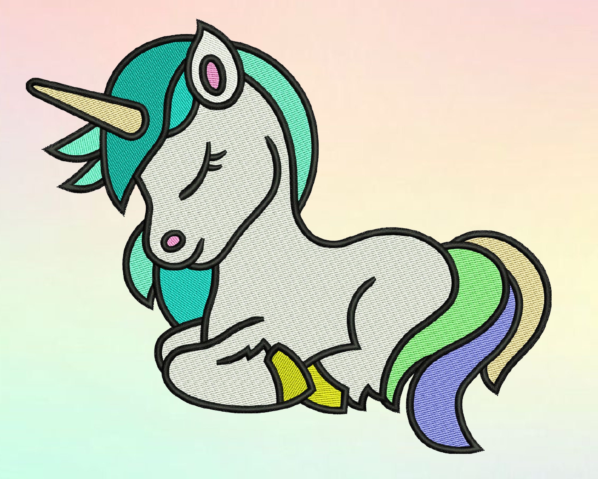 Unicorn Embroidery Design Machine Embroidery Design Etsy