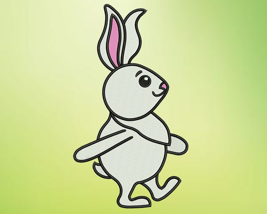 Rabbit Embroidery Design, Bunny Machine Embroidery Design, Embroidery ...