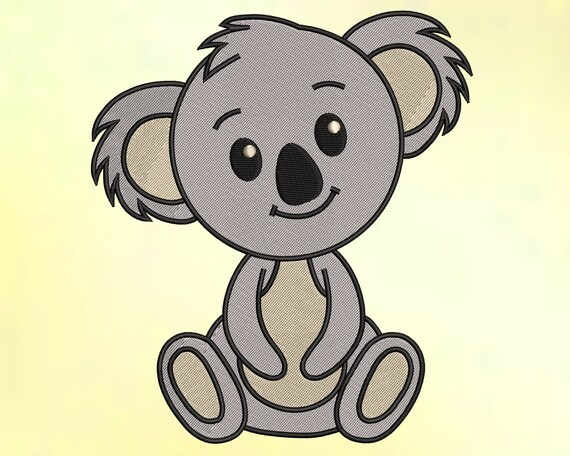 Koala Embroidery Design Machine Embroidery Design Embroidery | Etsy