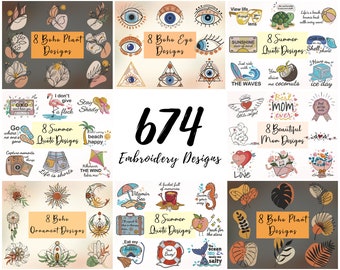 674 Embroidery Designs, Embroidery Designs, Machine Embroidery Designs, Embroidery Designs For Machine + Bonus Etsy Seller Course