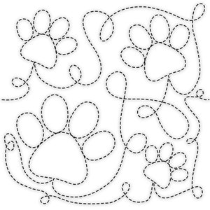 Paw quilting embroidery design, Paw quilt embroidery pattern, Paw quilt block embroidery, Machine embroidery design, 21 Sizes