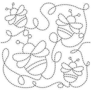 Bee quilting embroidery design, Bee quilt embroidery pattern, Bee quilt block embroidery, Machine embroidery design, 21 Sizes