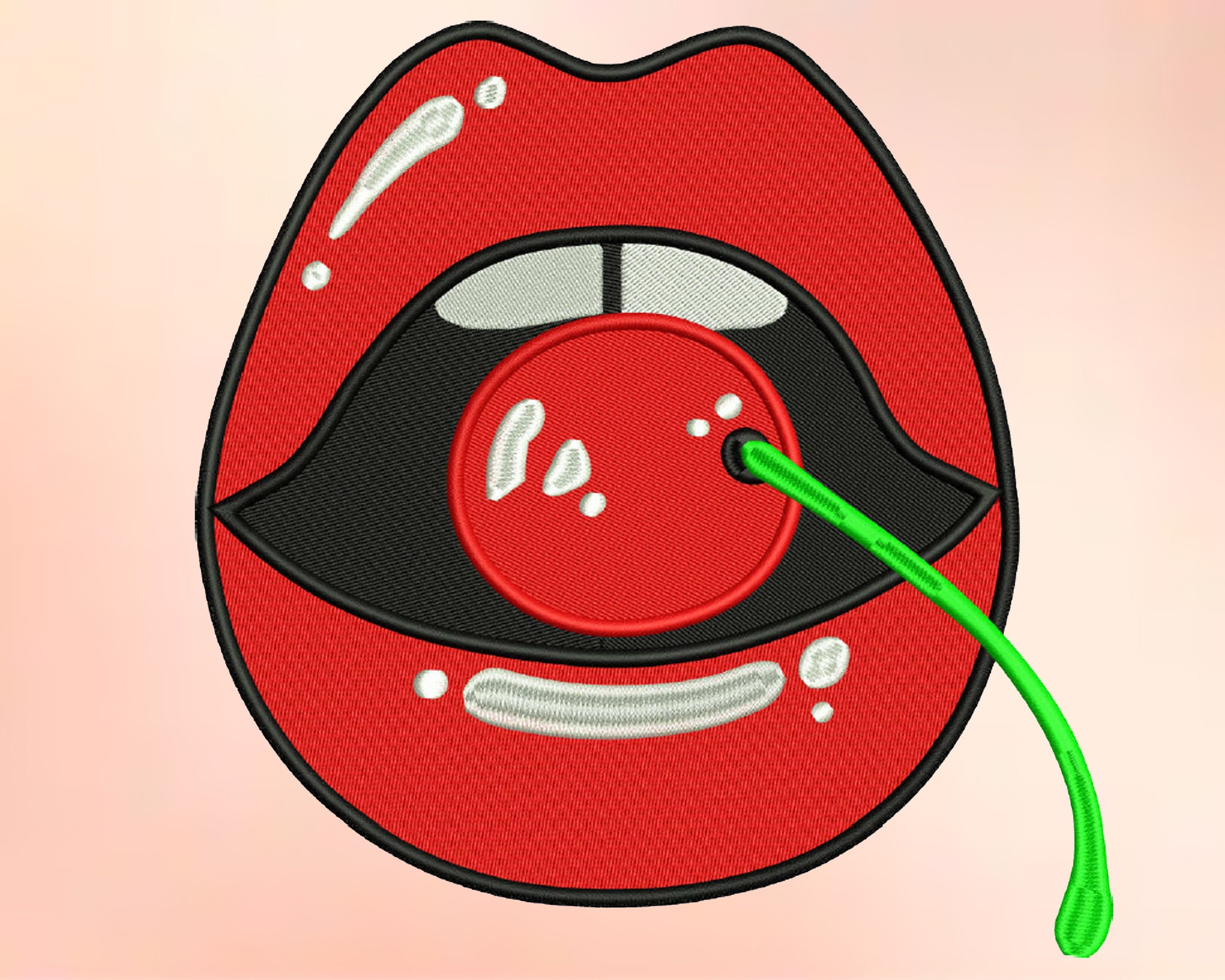 8 Lip Embroidery Designs Machine Embroidery Designs Etsy