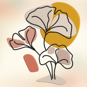 Boho Flower Borduurontwerp, Machine Borduurontwerp, Borduurontwerp voor machine, Digitaal borduurontwerp, 4 maten (3,4,5,7in)