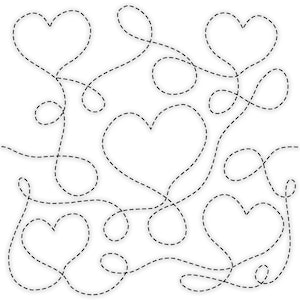 Heart quilting embroidery design, Heart quilt embroidery pattern, Heart quilt block embroidery, Machine embroidery design, 21 Sizes