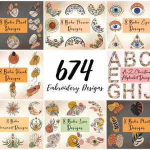 674 Embroidery Designs, Embroidery Designs, Machine Embroidery Designs, Embroidery Designs For Machine + Bonus Etsy Seller Course
