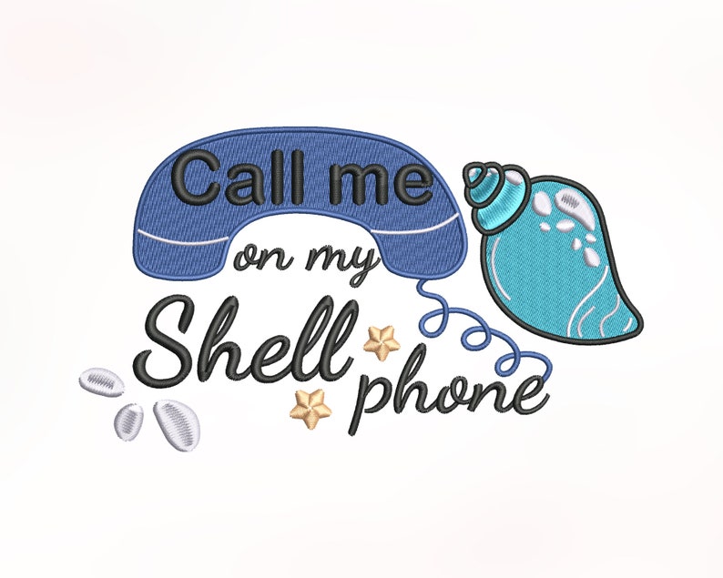 Calling Vocation Sea Shell Seashell Quote Embroidery Design, Machine Embroidery Design, Embroidery ...