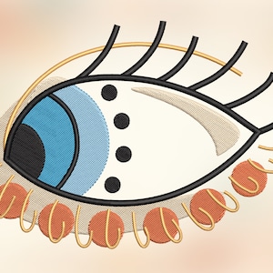 Boho Eye Embroidery Design, Machine Embroidery Design, Embroidery Design For Machine, Digital Embroidery Design, 4 Sizes (3,4,5,7in)