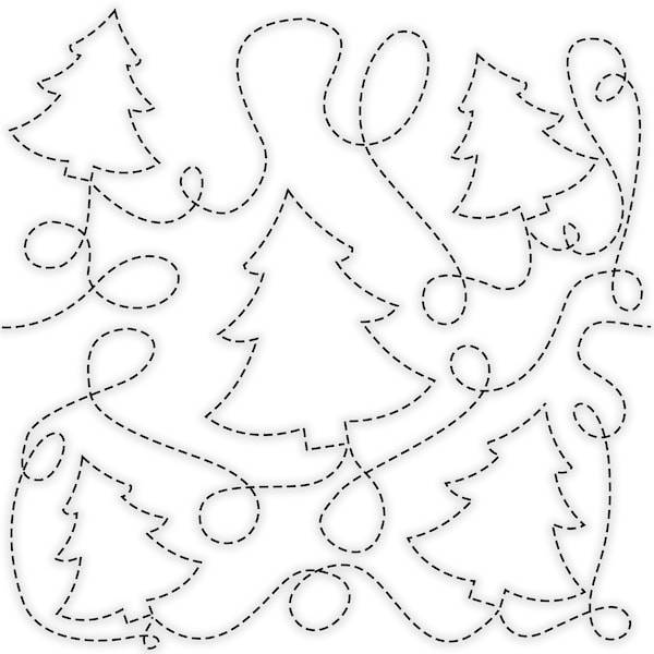 Christmas Tree quilting embroidery design, Tree quilt embroidery pattern, Tree quilt block embroidery, Machine embroidery design, 21 Sizes