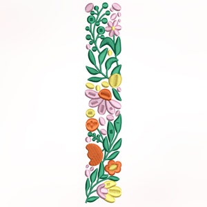 Flower Alphabet Letter I Embroidery Design, Machine Embroidery Design, Embroidery Design For Machine, Digital Embroidery Design, (3,4,5,7in)