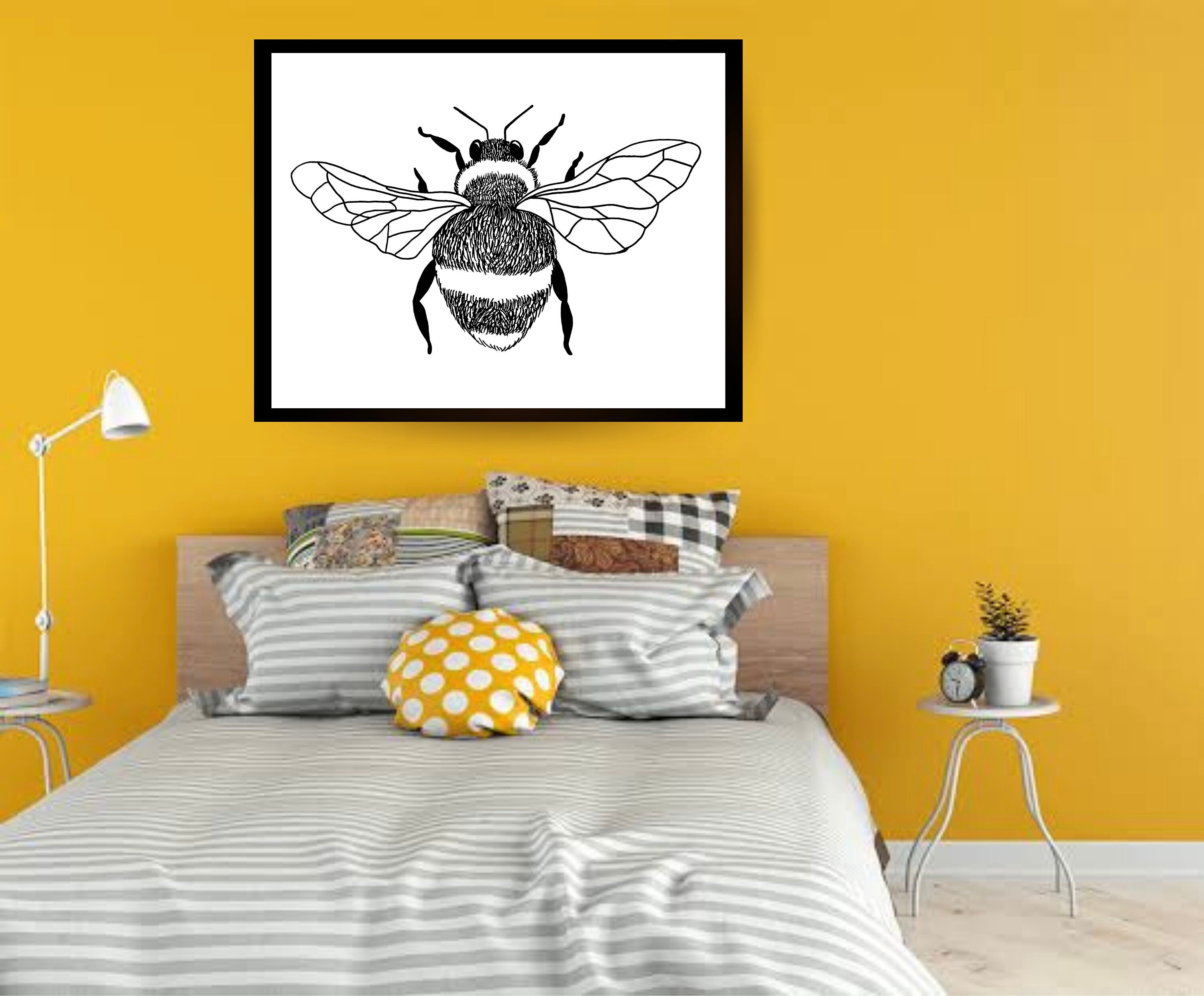 Honey Bee Art Bee Décor Bumblebee Home Decor Bee | Etsy