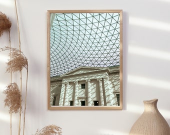 Arquitectura de Londres Techo Azul, Púrpura, Edificio, Historia Retrato Arte de pared, imprimible A2- A5