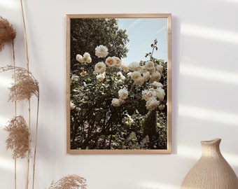 London City Flores y Blue Sky Poster A2-A5 Retrato Arte de pared, Cartel de retrato