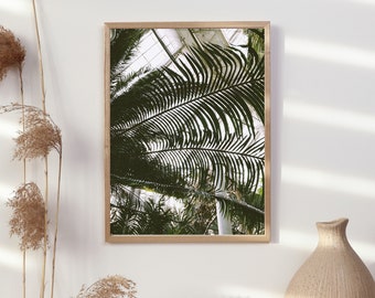 Cartel de fotos minimalista de Copenhague jardín botánico planta verde, arte de pared ideal para el hogar o el trabajo, A2-A5