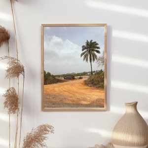 Mother Land Africa Nigerian Palm Trees, Road Trip Photo Poster, Wall Art Ideal For Home or Work A2-A5