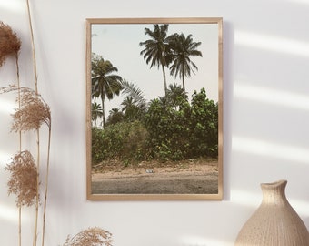 Madre Tierra África Palmeras nigerianas Cartel fotográfico, arte mural ideal para el hogar o el trabajo A2-A5