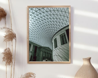 Arquitectura de Londres Techo Azul, Púrpura, Edificio, Historia Retrato Arte de pared, imprimible A2- A5