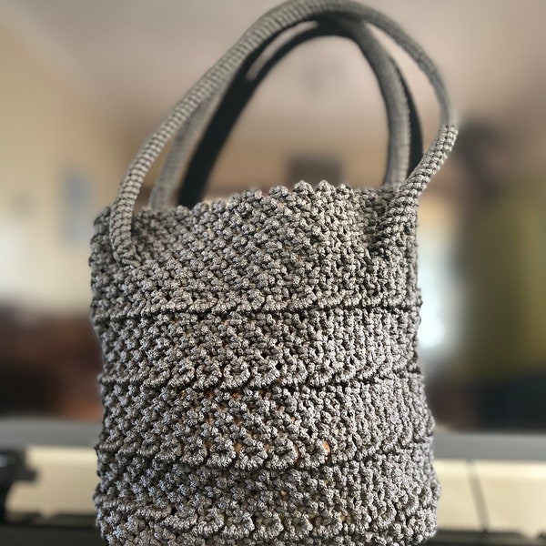 Hand made Macrame handbag.